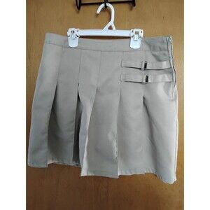 French Toast Khaki School Uniform Pleated Two-tab Skort Academics Size Adult 12